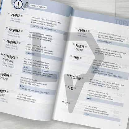 King of Korean Vocabulary TOPIK 2 Intermediate Dictionary Textbook 쏙쏙 한국어 어휘왕 토픽 2 중급 단어사전