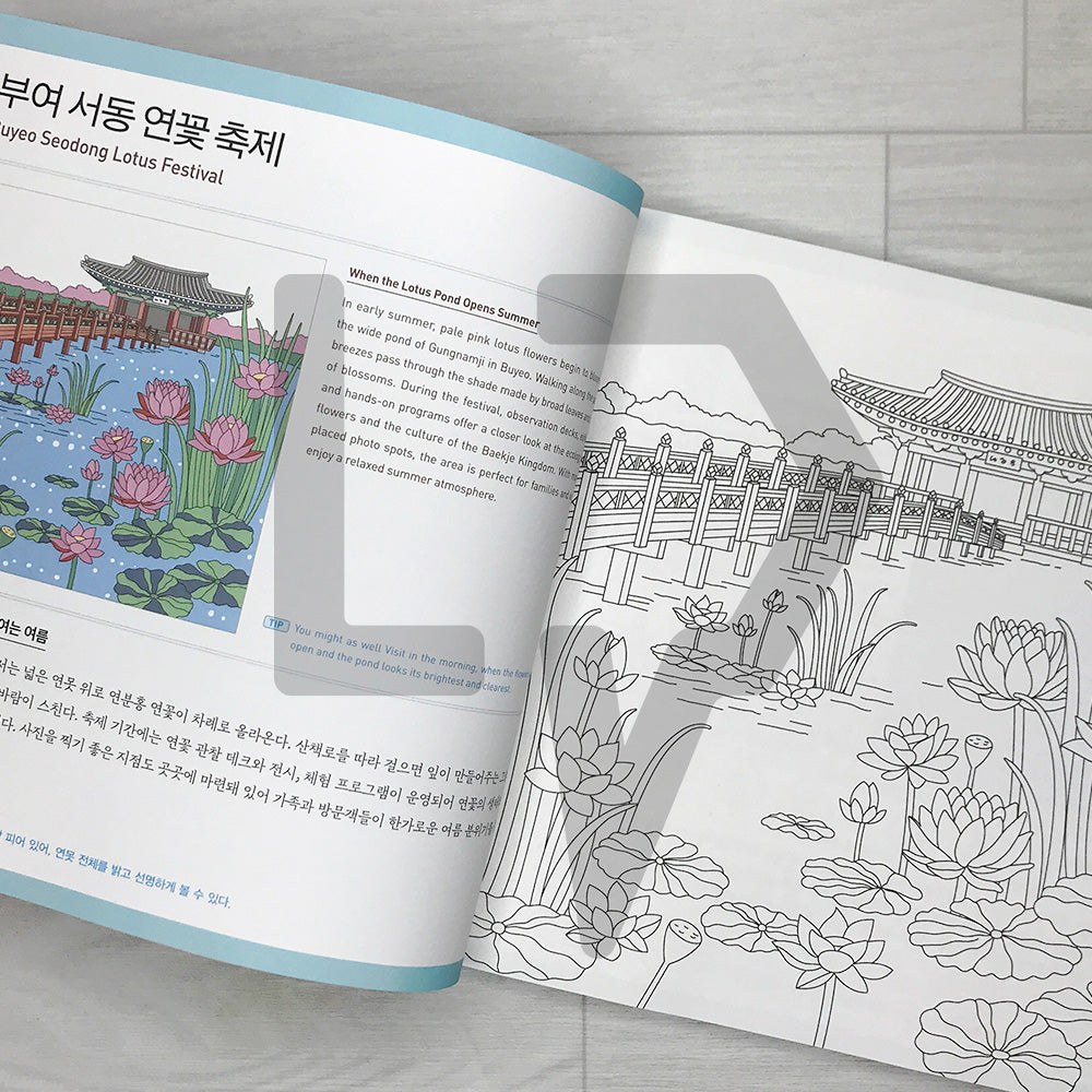 Korea Coloring Travel 세계인이 사랑하는 대한민국 컬러링 여행: A Coloring Book of Korea Loved Around the World