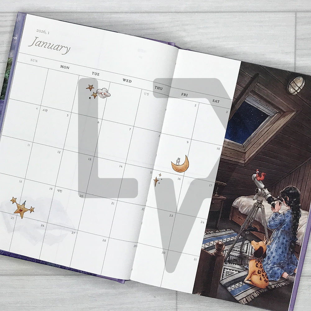 Aeppol Forest Girl 2026 Diary & Illustration Goods Collection 애뽈의 2026 숲소녀 다이어리 & 달력