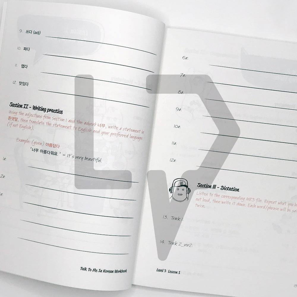 Talk To Me In Korean (TTMIK) Workbook Level 3 - Life Pattern Korea