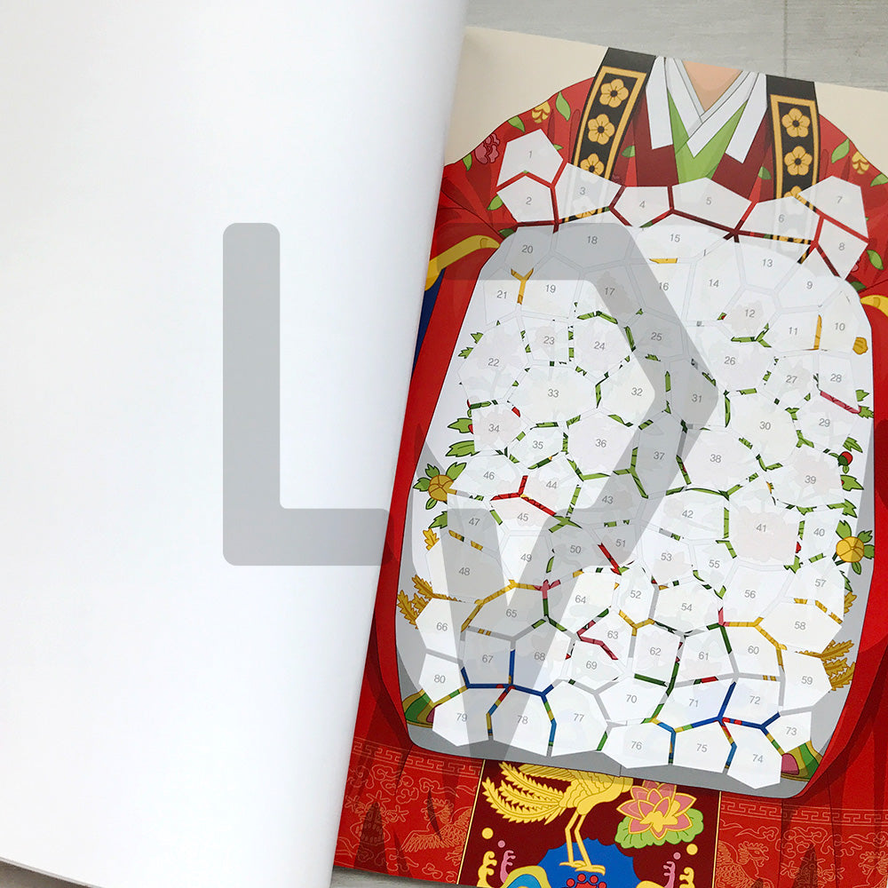 Hanbok Sticker Coloring Book 한복 스티커 컬러링 북 - Life Pattern Korea