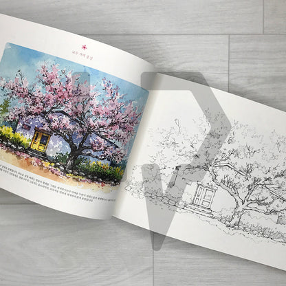 Drawing the Four Seasons: Korea’s Must-Visit Landmarks Coloring Book 명소의 사계절을 그리다: 꼭 한 번 가보고 싶은