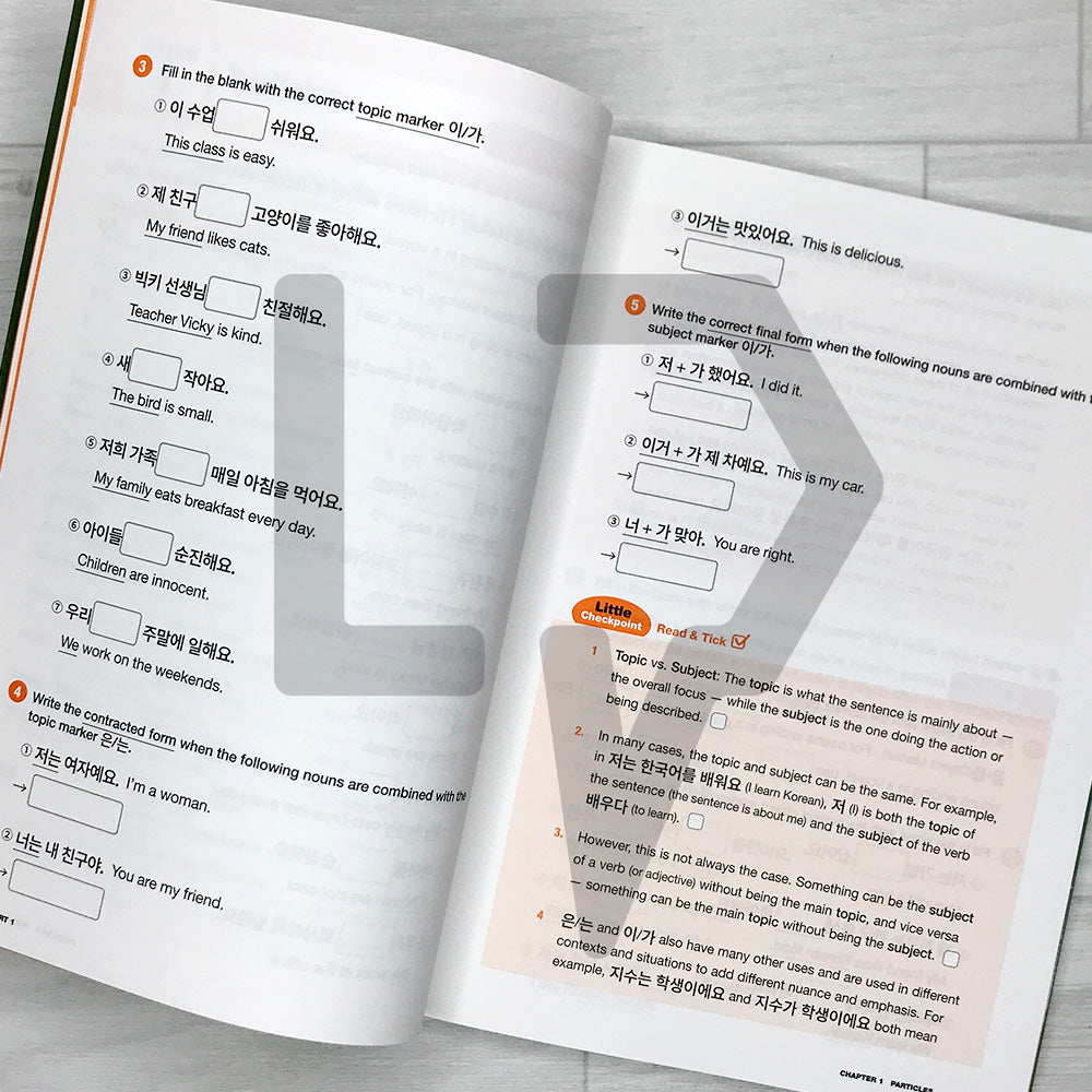 Korean Grammar Canvas: Workbook for Beginners Vol. 1