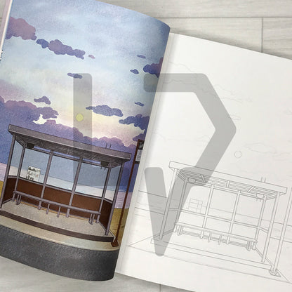 A Shining Afternoon: A Landscape Coloring Book of Flowers, Light, and Everyday Scenes 어느 빛나는 오후: 풍경 컬러링북