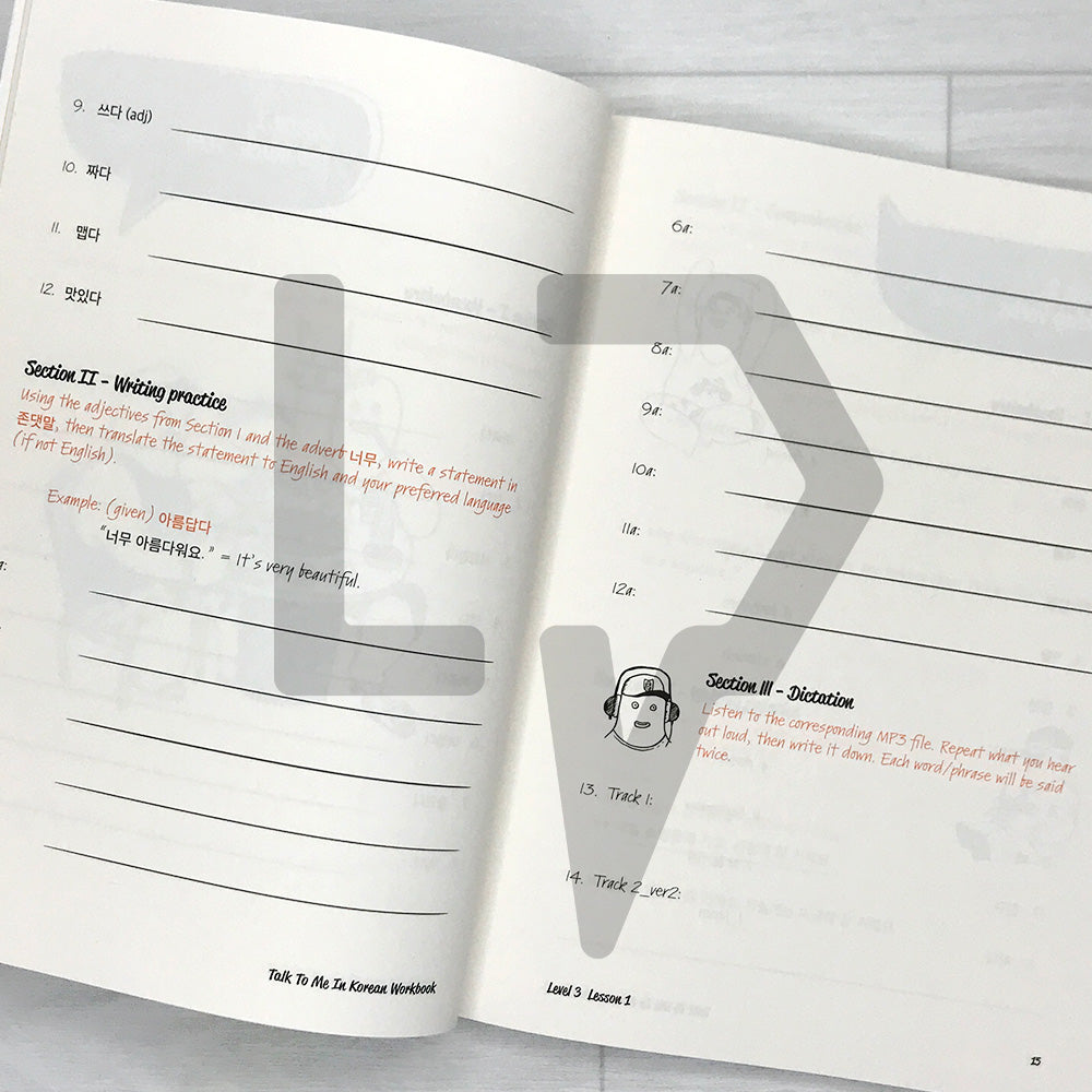 TTMIK Talk To Me In Korean Workbook Level 3 - 2025 Revised Edition