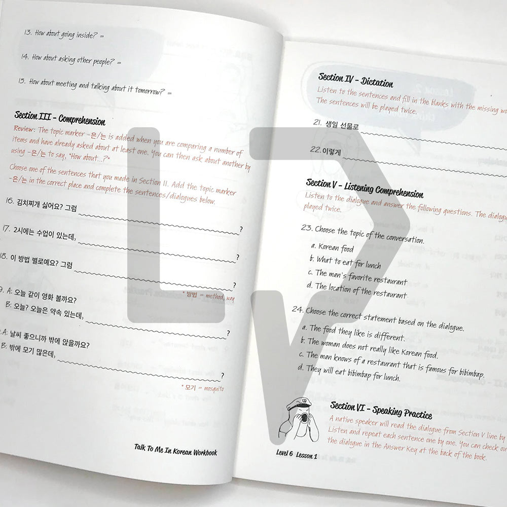 Talk To Me In Korean (TTMIK) Workbook Level 6 - Life Pattern Korea