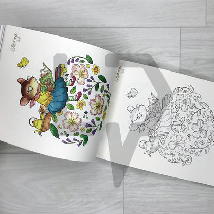 Four Seasons Sulrem Watercolor Coloring Book: Little Friends Walking Through the Seasons 사계절 설렘 수채 컬러링북: 계절을 걷는 작은 친구들