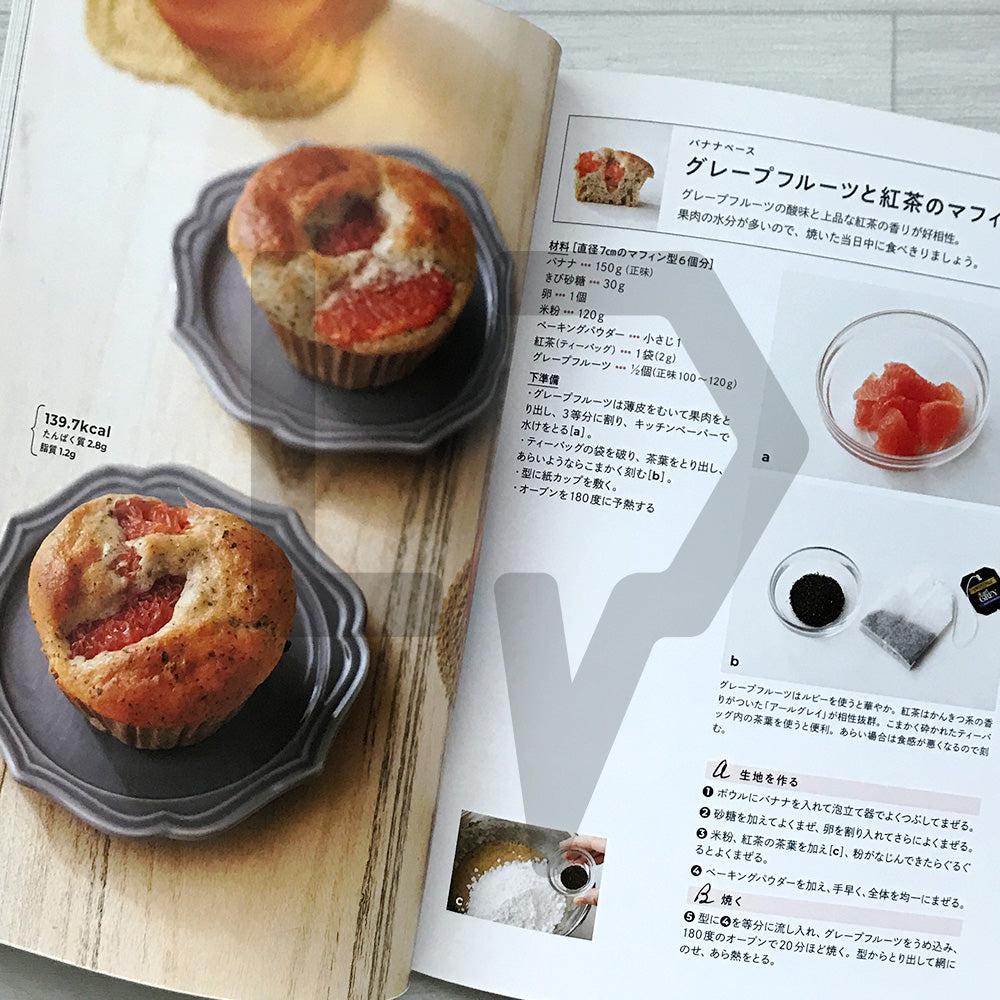 Guilt-Free Rice-Flour Muffins: Oil-Free & Gluten-Free 米粉のマフィン: オイルなし,グルテンなしの生地.おやつにもごはんにも食べたい