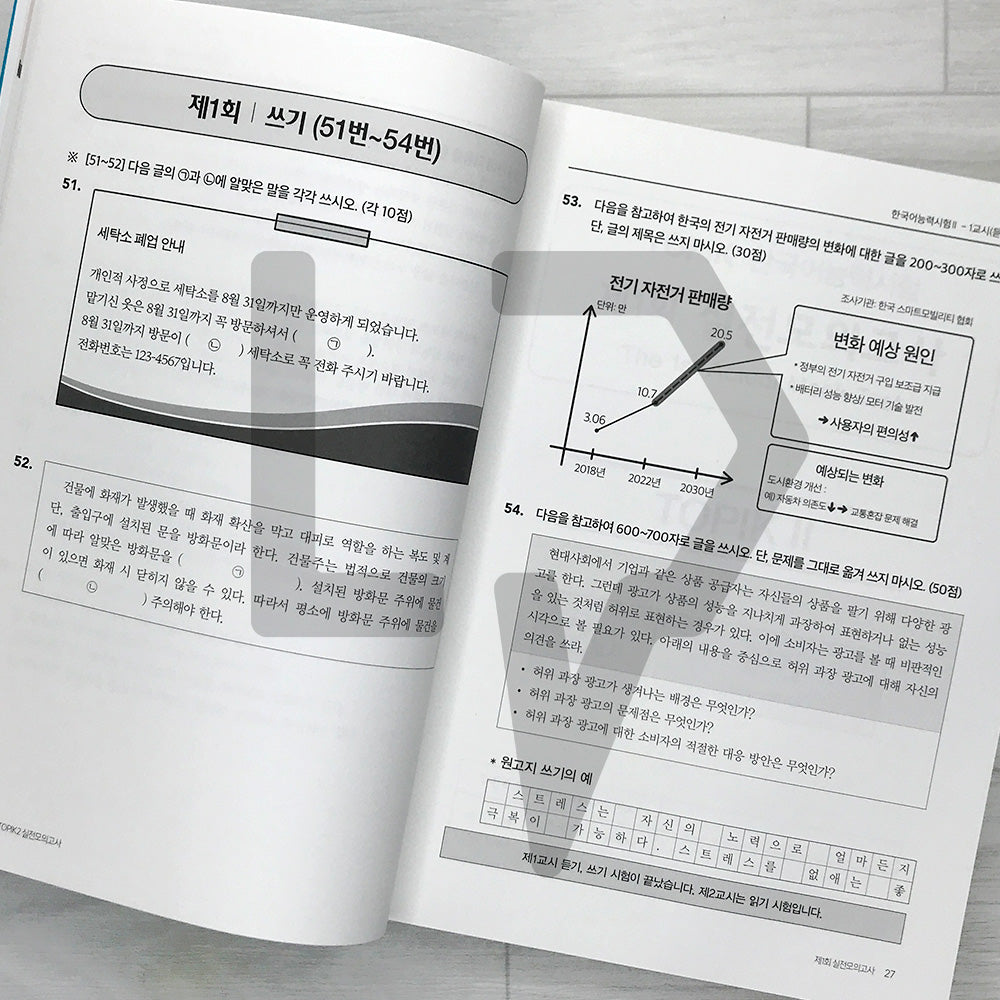 TOPIK 300+ TOPIK 2 New Mock Tests 5 Sets 토픽300+ 한국어능력시험 토픽 2 New 실전모의고사 5회분 (MAY 2025)