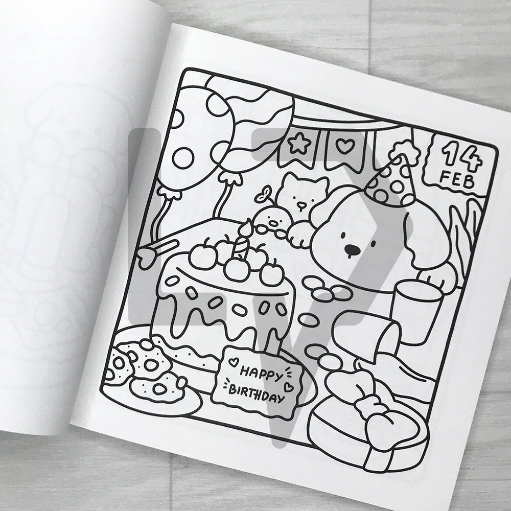Coco Wyo Cozy Cuties Coloring Book 코지 큐티즈