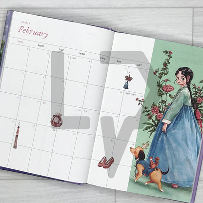 Aeppol Forest Girl 2026 Diary & Illustration Goods Collection 애뽈의 2026 숲소녀 다이어리 & 달력