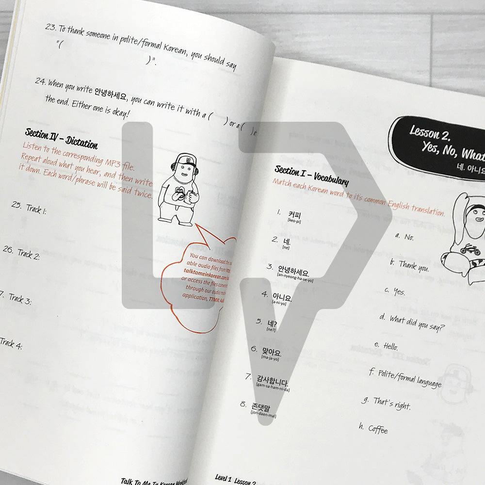 Talk To Me In Korean (TTMIK) Workbook Level 1 (2025 Revised) - Life Pattern Korea
