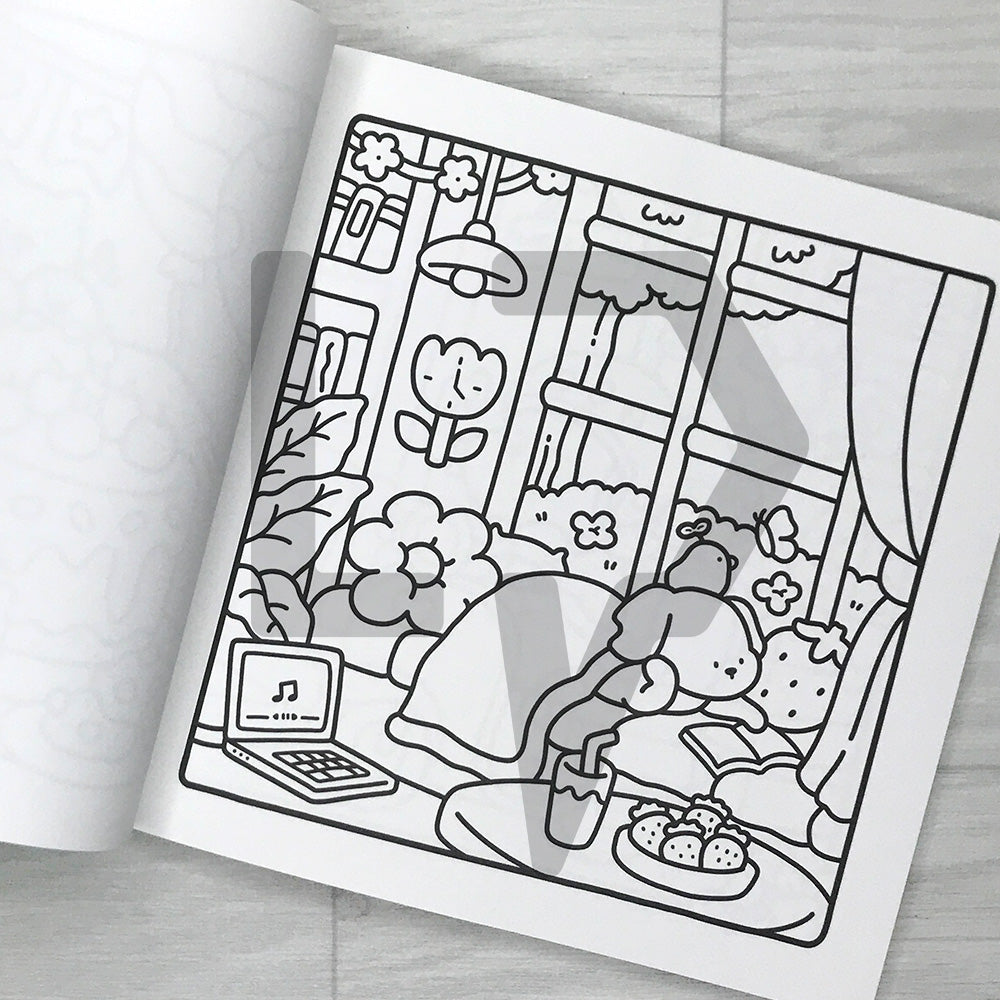 Coco Wyo Cozy Cuties Coloring Book 코지 큐티즈
