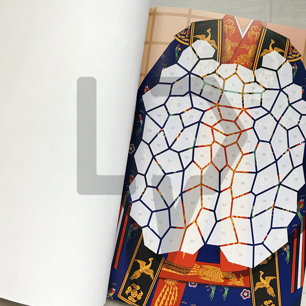 Hanbok Sticker Coloring Book 한복 스티커 컬러링 북 - Life Pattern Korea