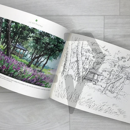 Drawing the Four Seasons: Korea’s Must-Visit Landmarks Coloring Book 명소의 사계절을 그리다: 꼭 한 번 가보고 싶은