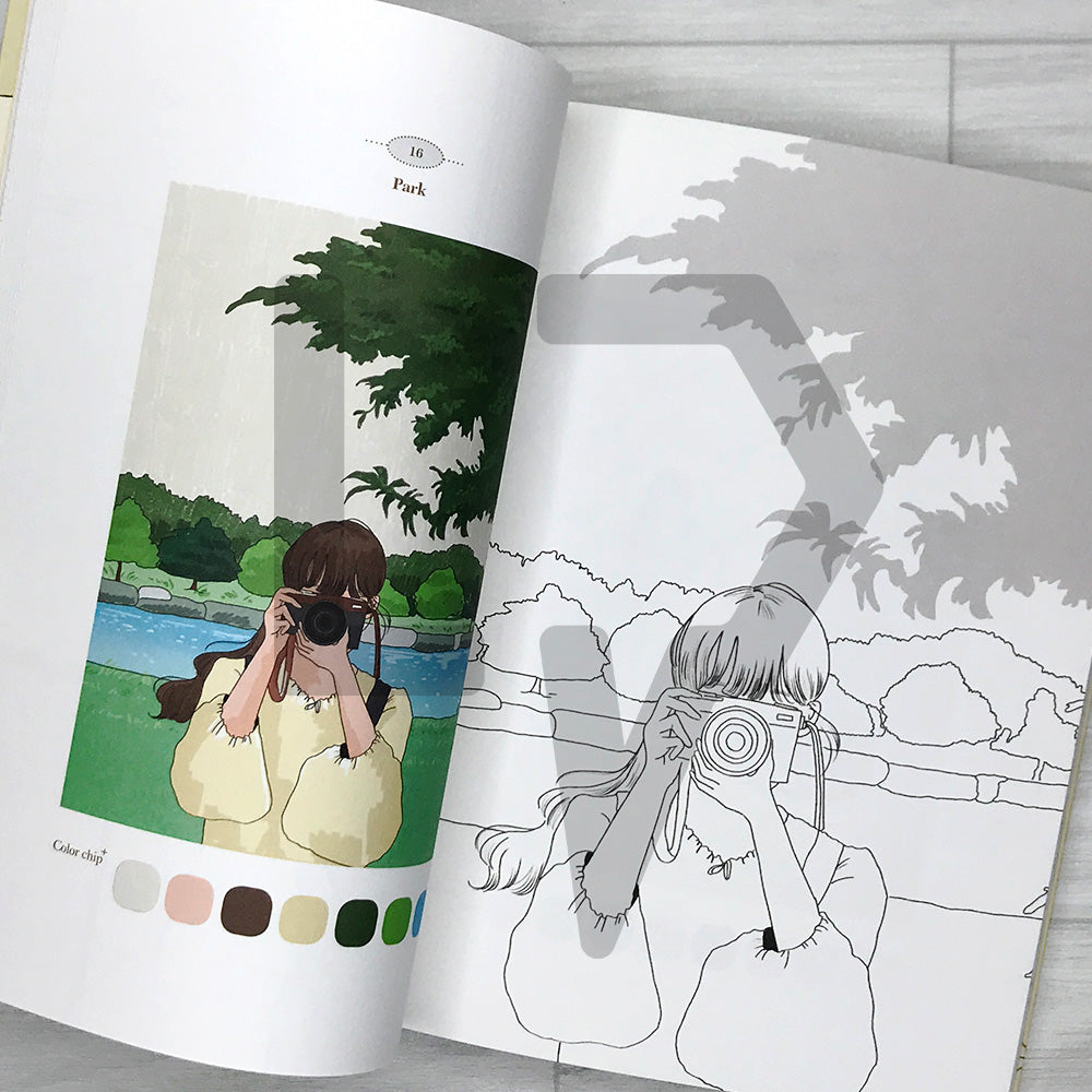 Sihyun's Picture-Like Day: A Sentimental Coloring Book for Your Happiest Moments 시현의 그림 같은 하루: 가장 행복한 시간에 색을 입히는 감성 컬러링북