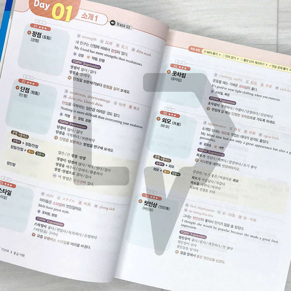 All That TOPIK 2 Intermediate Vocabulary 올댓토픽 한국어능력시험 토픽 2 중급 어휘