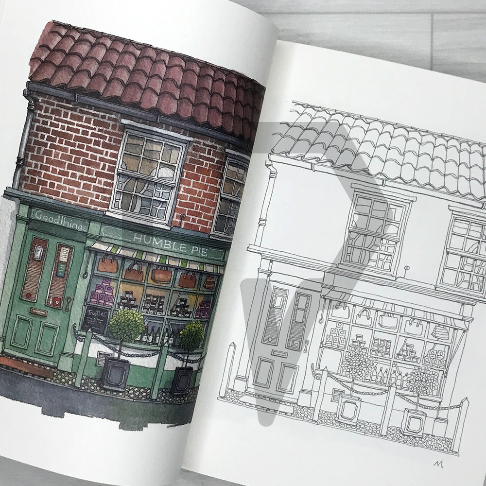 Streetside Shops 거리의 상점들 어반 컬러링북: Urban Anna Coloring Book 3