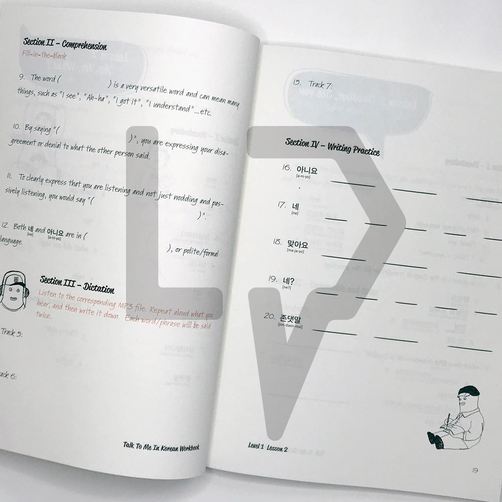 Talk To Me In Korean (TTMIK) Workbook Level 1 - Life Pattern Korea