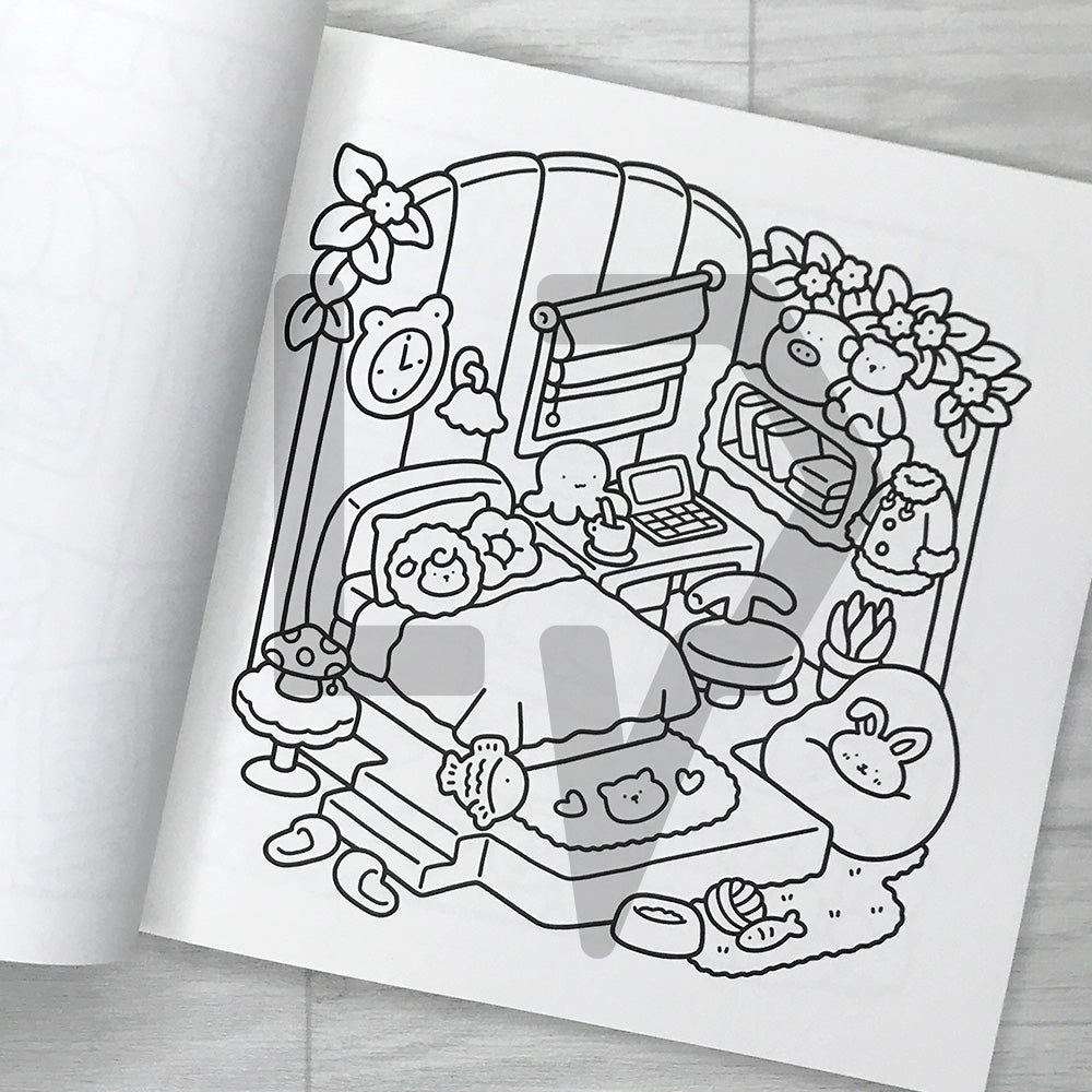 Coco Wyo Cozy Corner: Cute & Comfy Coloring Book 코코 와이오 코지 코너: 아늑한 공간