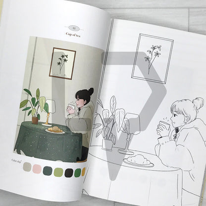 Sihyun's Picture-Like Day: A Sentimental Coloring Book for Your Happiest Moments 시현의 그림 같은 하루: 가장 행복한 시간에 색을 입히는 감성 컬러링북