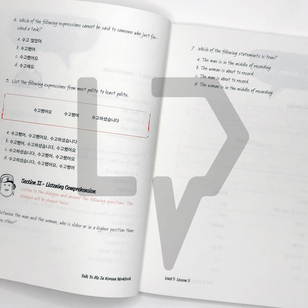 Talk To Me In Korean (TTMIK) Workbook Level 5 - Life Pattern Korea