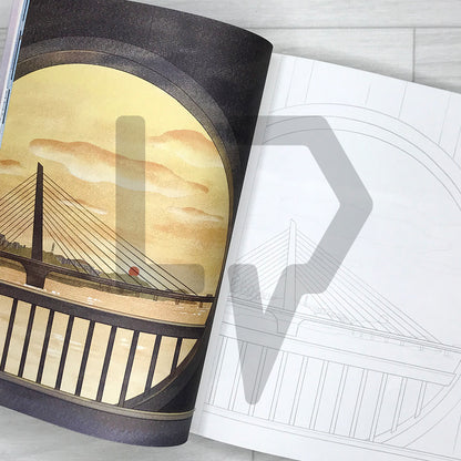 A Shining Afternoon: A Landscape Coloring Book of Flowers, Light, and Everyday Scenes 어느 빛나는 오후: 풍경 컬러링북