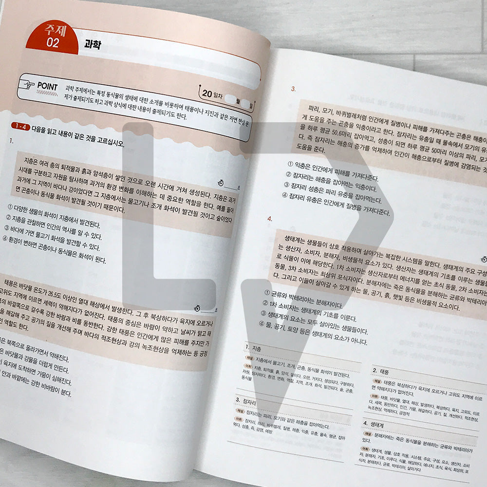 Hot TOPIK 2 Reading 한글파크 핫토픽 2 읽기 (2025)