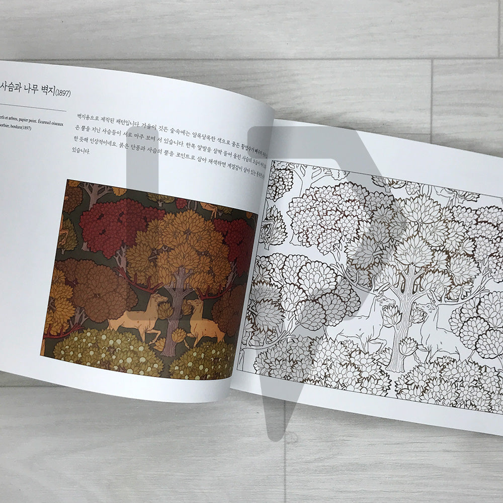Art Nouveau Patterns of Verneuil Drawn in Colored Pencil 색연필로 그리는 베르누이의 아르누보 패턴