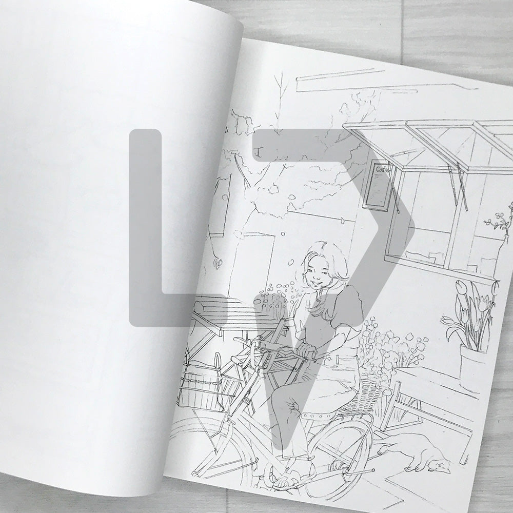 Lappomi's Landscapes Where Light Lingers: A Watercolor Coloring Book - Beautiful Moments in Light and Shadow 라뽀미의 빛이 머무는 풍경 수채화 컬러링 북: 빛과 그림자로 물들이는 아름다운 순간들