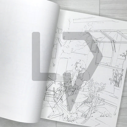 Lappomi's Landscapes Where Light Lingers: A Watercolor Coloring Book - Beautiful Moments in Light and Shadow 라뽀미의 빛이 머무는 풍경 수채화 컬러링 북: 빛과 그림자로 물들이는 아름다운 순간들