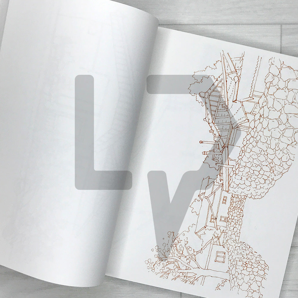 Urban Village Watercolor Sketch Coloring Book: Moments That Stayed in the Heart 마을 풍경 어반 스케치 수채화 컬러링 북: 동네 곳곳 마음이 머문 순간들