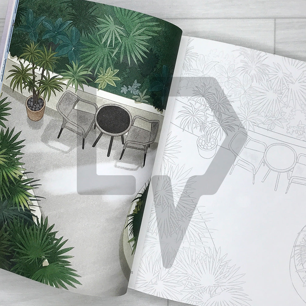 A Shining Afternoon: A Landscape Coloring Book of Flowers, Light, and Everyday Scenes 어느 빛나는 오후: 풍경 컬러링북