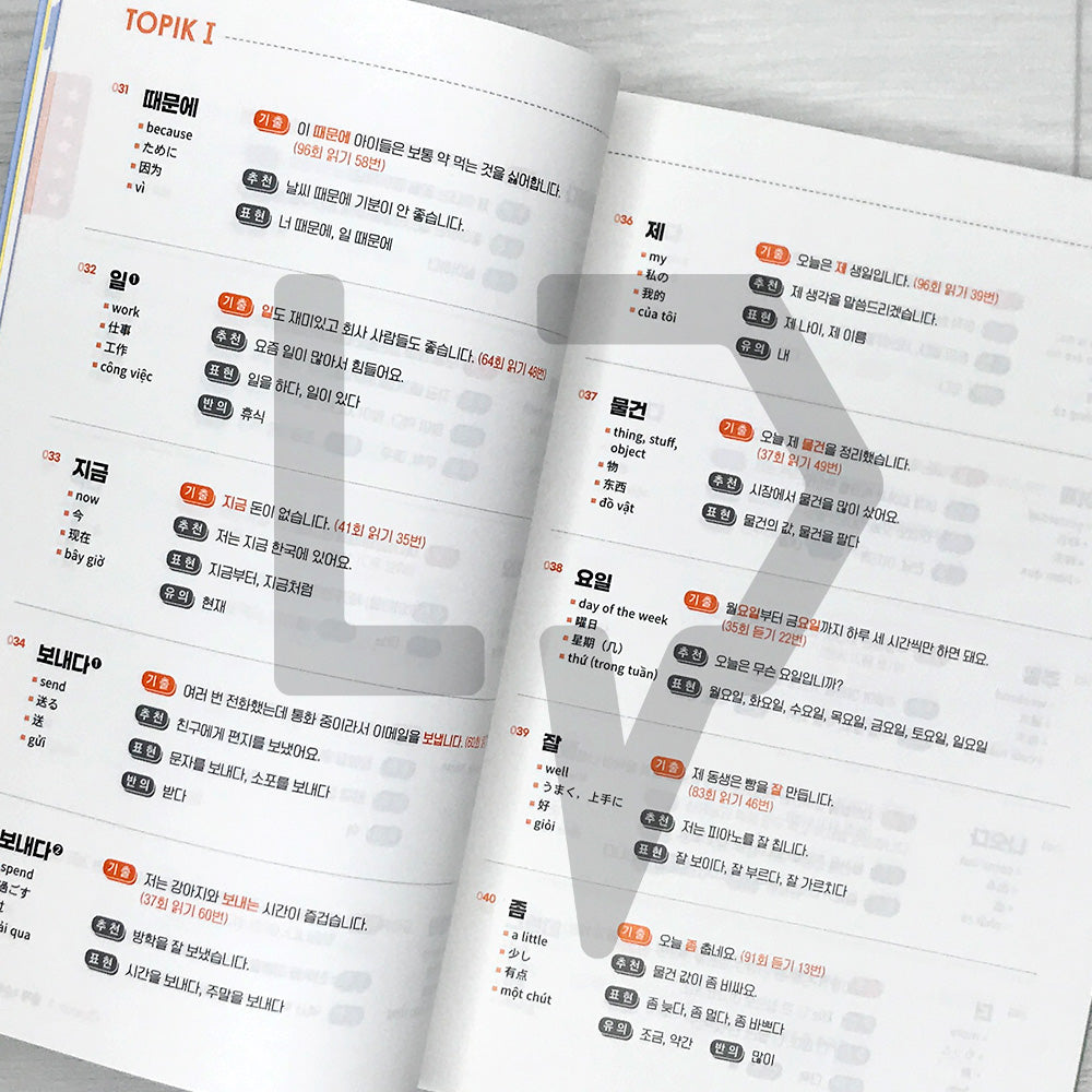 Fast Pass TOPIK 1 Vocabulary from Actual Tests Fast Pass 한국어능력시험 토픽 1 기출 어휘