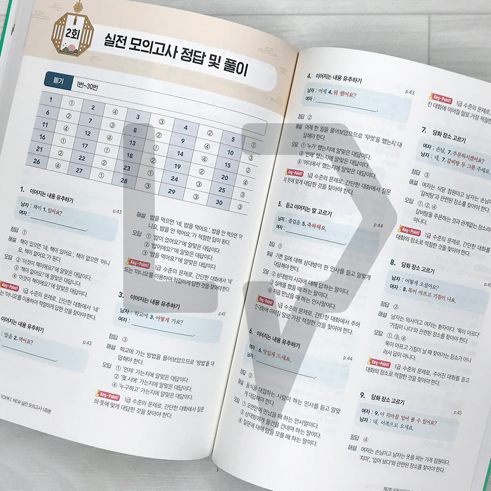 SiwonSchool TOPIK 300+ TOPIK 1 New Mock Tests 5 Sets 토픽300+ 한국어능력시험 토픽 1 New 실전모의고사 5회분 (JAN 2026)