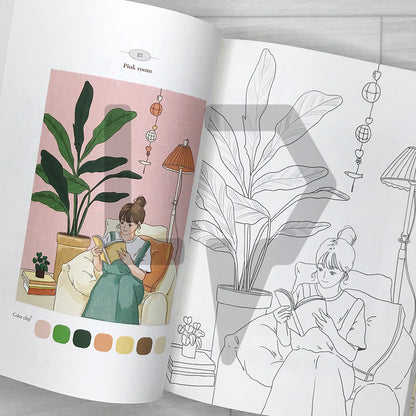 Sihyun's Picture-Like Day: A Sentimental Coloring Book for Your Happiest Moments 시현의 그림 같은 하루: 가장 행복한 시간에 색을 입히는 감성 컬러링북