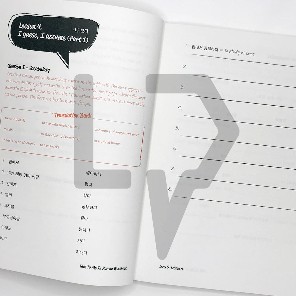 Talk To Me In Korean (TTMIK) Workbook Level 5 - Life Pattern Korea