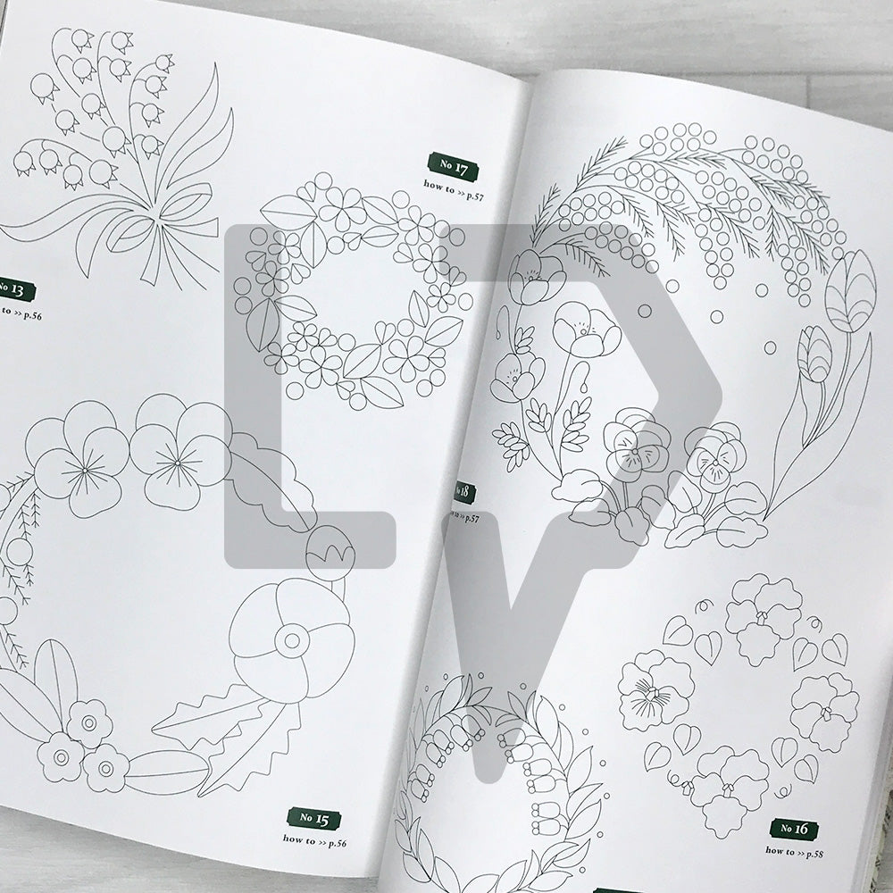 Bouquets and Wreaths: Botanical Embroidery Capturing the Beauty of the Four Seasons 부케와 리스: 사계절의 아름다움을 담은 식물 자수