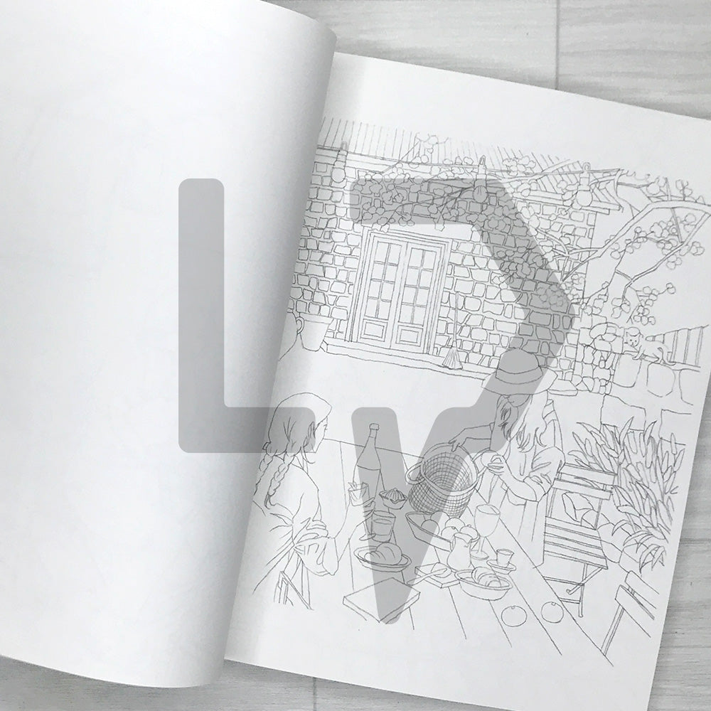 Lappomi's Landscapes Where Light Lingers: A Watercolor Coloring Book - Beautiful Moments in Light and Shadow 라뽀미의 빛이 머무는 풍경 수채화 컬러링 북: 빛과 그림자로 물들이는 아름다운 순간들