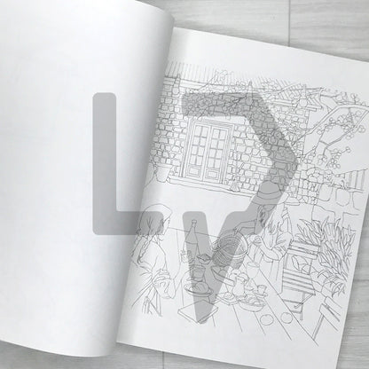 Lappomi's Landscapes Where Light Lingers: A Watercolor Coloring Book - Beautiful Moments in Light and Shadow 라뽀미의 빛이 머무는 풍경 수채화 컬러링 북: 빛과 그림자로 물들이는 아름다운 순간들