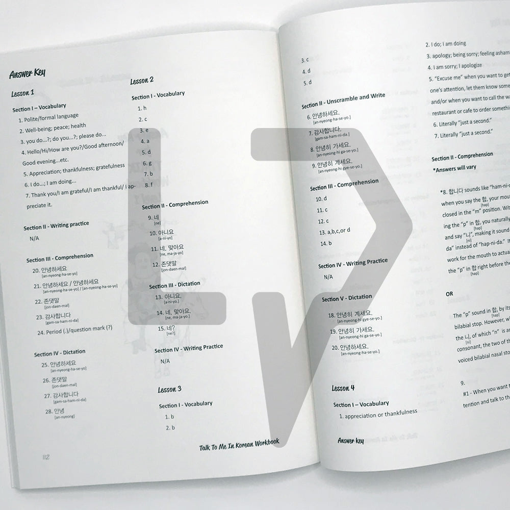 Talk To Me In Korean (TTMIK) Workbook Level 1 - Life Pattern Korea