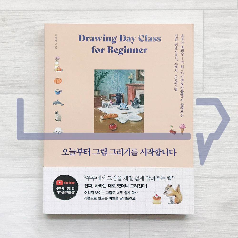 Drawing Day Class for Beginner (I Start Drawing Today) by Maca & Caron 오늘부터 그림 그리기를 시작합니다 - Life Pattern Korea