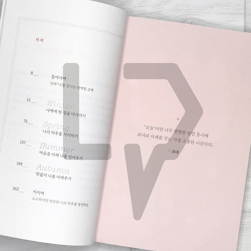 A diary book: That will make your daily life special 반짝이는 하루, 그게 오늘이야