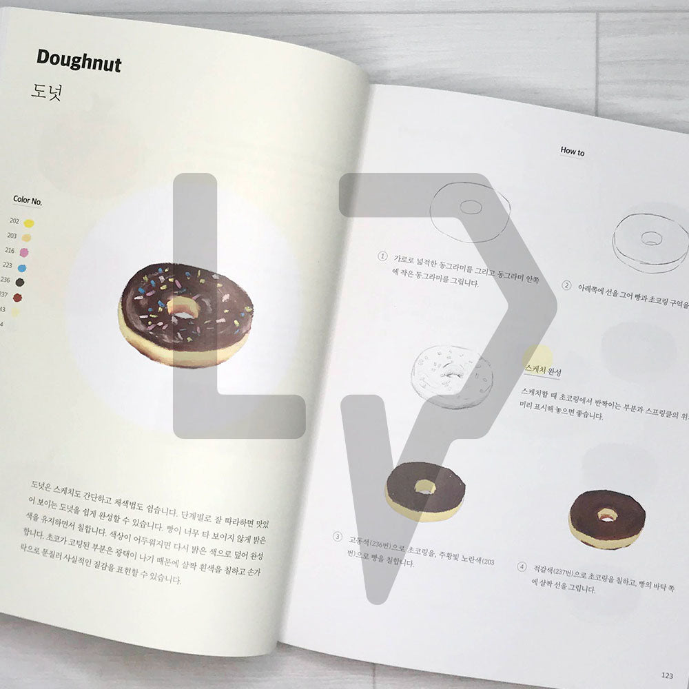 Drawing Day Class for Beginner (I Start Drawing Today) by Maca & Caron 오늘부터 그림 그리기를 시작합니다 - Life Pattern Korea