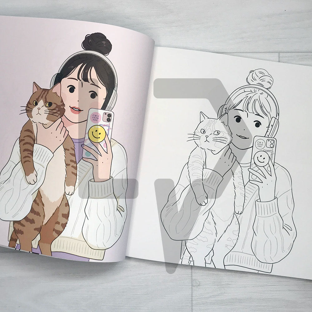Soruru’s Coloring Book 소르르 일러스트 컬러링북 - Life Pattern Korea