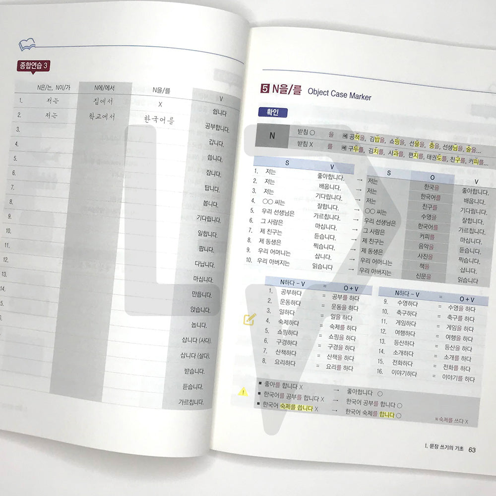 All about Writing Korean Sentences - Basic 외국인을 위한 한국어 문장쓰기의 모든 것 초급 Vol. 1 - Life Pattern Korea