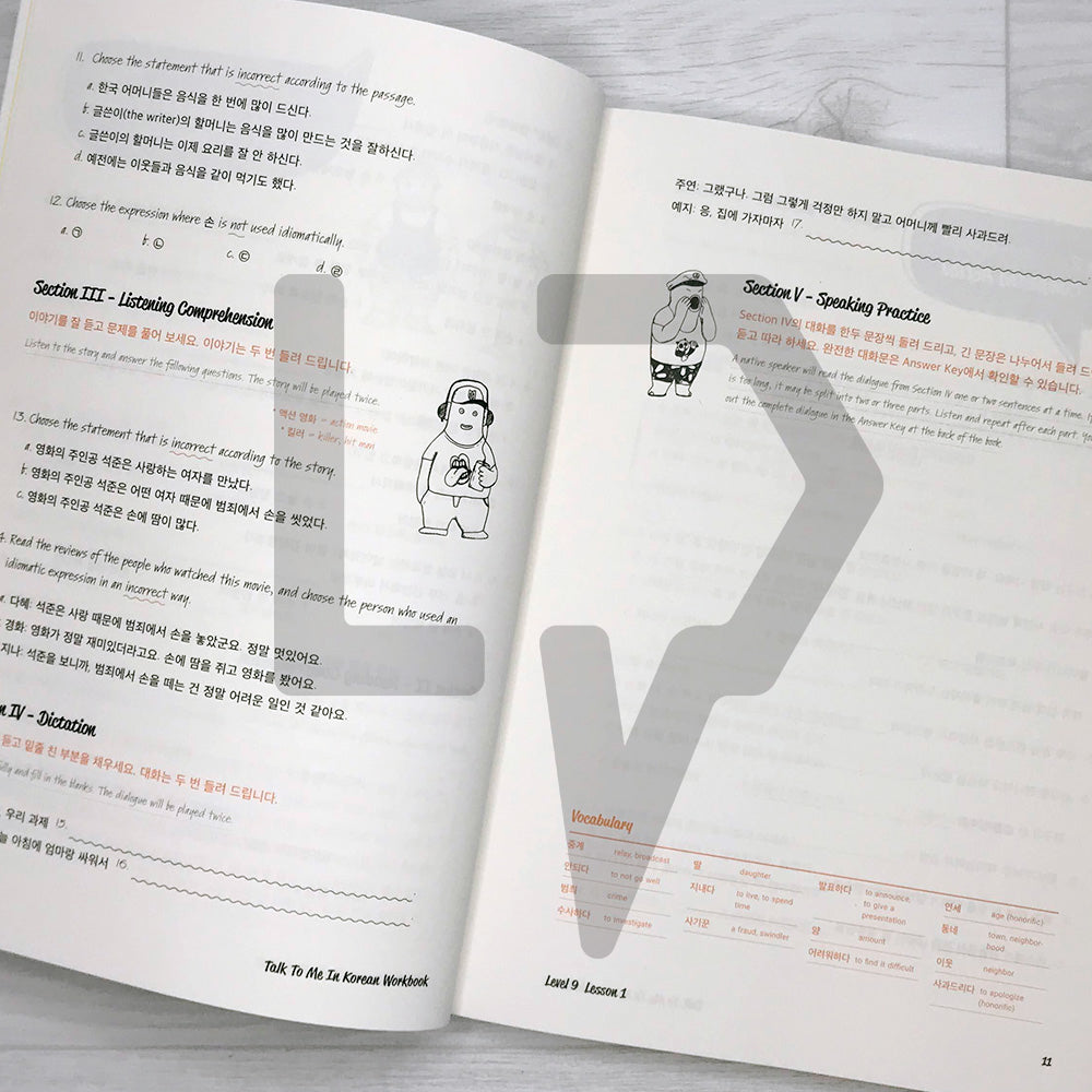 Talk To Me In Korean (TTMIK) Workbook Level 9