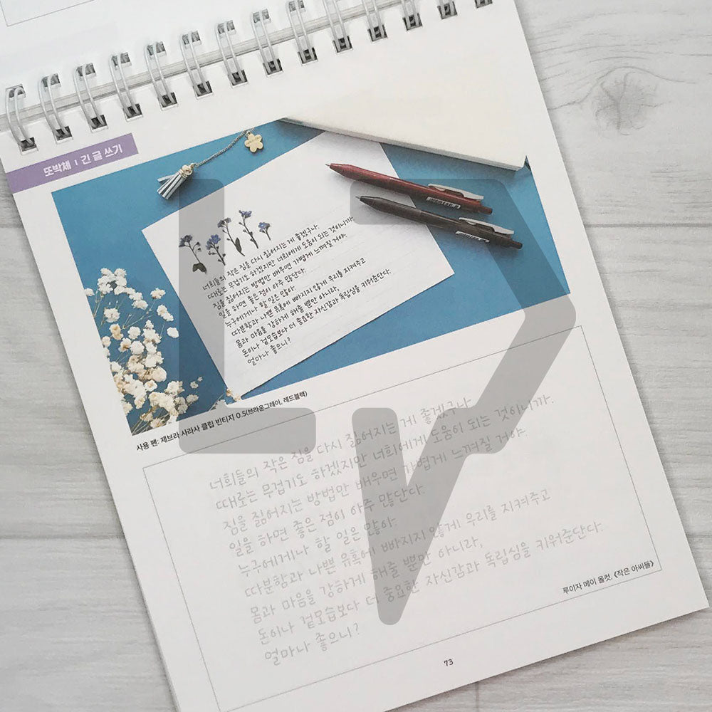 I want to be good at Korean handwriting like Callilove Workbook 2 The Sentences of Life 나도 캘리애처럼 손글씨 잘 쓰고 싶어 워크북 2 인생 문장 편 - Life Pattern Korea