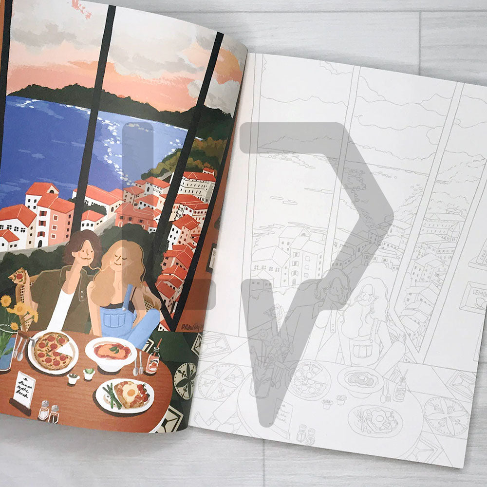 Happiness, Coloring Book by Drawing Prairie 드로잉프레리 컬러링북, 해피니스 - Life Pattern Korea