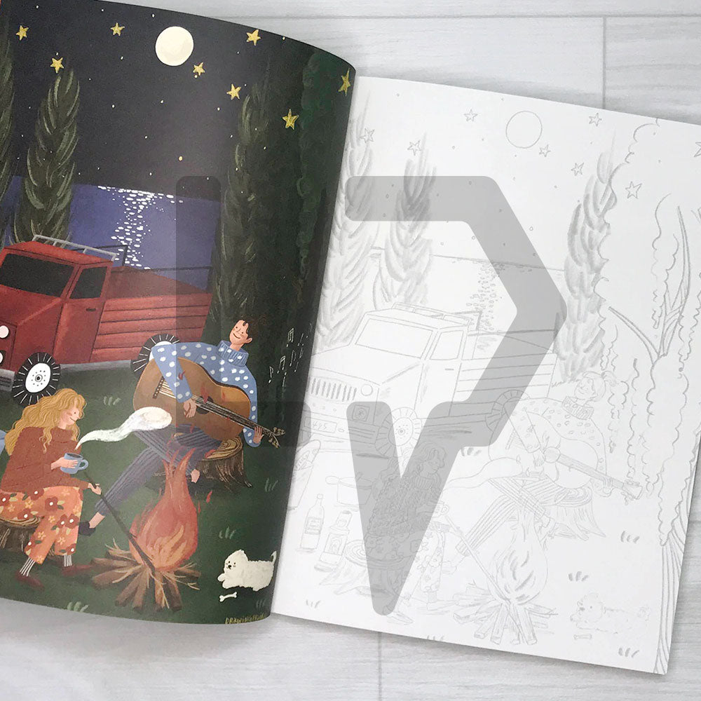 Happiness, Coloring Book by Drawing Prairie 드로잉프레리 컬러링북, 해피니스 - Life Pattern Korea